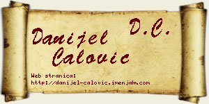 Danijel Ćalović vizit kartica